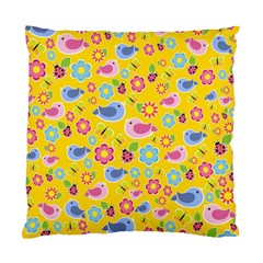 Spring Pattern - Yellow Standard Cushion Case (two Sides) by Valentinaart