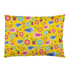 Spring Pattern - Yellow Pillow Case by Valentinaart