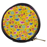 Spring pattern - yellow Mini Makeup Bags Front