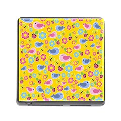 Spring Pattern - Yellow Memory Card Reader (square) by Valentinaart