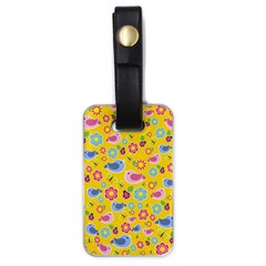 Spring Pattern - Yellow Luggage Tags (one Side)  by Valentinaart