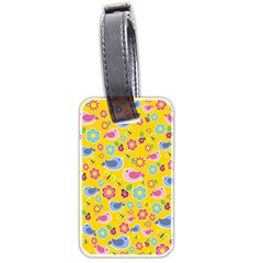 Spring Pattern - Yellow Luggage Tags (two Sides) by Valentinaart