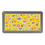 Spring pattern - yellow Memory Card Reader (Mini) Front