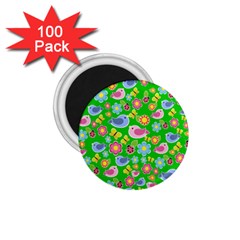 Spring Pattern - Green 1 75  Magnets (100 Pack)  by Valentinaart