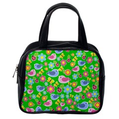 Spring Pattern - Green Classic Handbags (one Side)