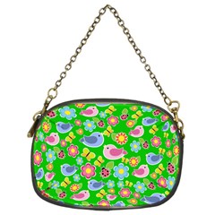 Spring Pattern - Green Chain Purses (two Sides)  by Valentinaart