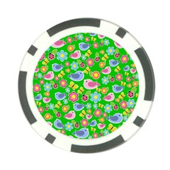 Spring Pattern - Green Poker Chip Card Guard (10 Pack) by Valentinaart