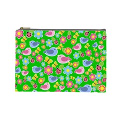 Spring Pattern - Green Cosmetic Bag (large)  by Valentinaart