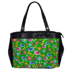 Spring Pattern - Green Office Handbags by Valentinaart