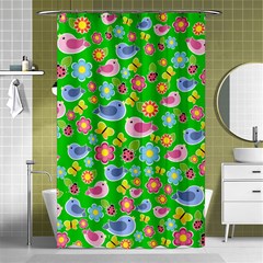 Spring Pattern - Green Shower Curtain 48  X 72  (small)  by Valentinaart