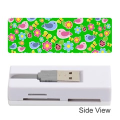 Spring Pattern - Green Memory Card Reader (stick)  by Valentinaart