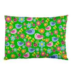 Spring Pattern - Green Pillow Case (two Sides) by Valentinaart