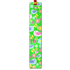 Spring Pattern - Green Large Book Marks by Valentinaart