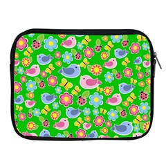 Spring Pattern - Green Apple Ipad 2/3/4 Zipper Cases by Valentinaart