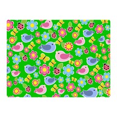 Spring Pattern - Green Double Sided Flano Blanket (mini)  by Valentinaart