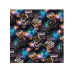 Galaxy Cats Small Satin Scarf (square) by electrogiraffe