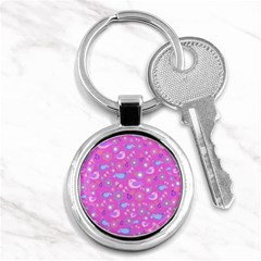 Spring Pattern - Pink Key Chains (round)  by Valentinaart