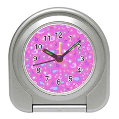 Spring Pattern - Pink Travel Alarm Clocks by Valentinaart