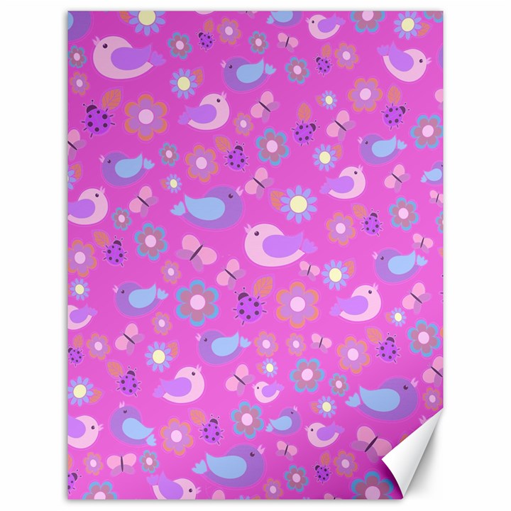 Spring pattern - pink Canvas 12  x 16  