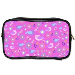 Spring Pattern - Pink Toiletries Bags by Valentinaart