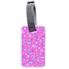 Spring Pattern - Pink Luggage Tags (one Side)  by Valentinaart