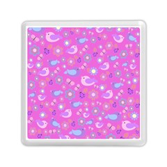 Spring Pattern - Pink Memory Card Reader (square)  by Valentinaart