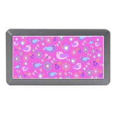 Spring Pattern - Pink Memory Card Reader (mini) by Valentinaart