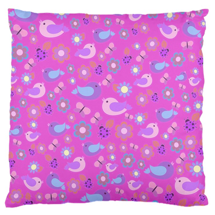 Spring pattern - pink Standard Flano Cushion Case (One Side)