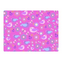 Spring Pattern - Pink Double Sided Flano Blanket (mini)  by Valentinaart