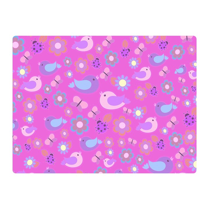 Spring pattern - pink Double Sided Flano Blanket (Mini) 