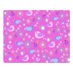 Spring Pattern - Pink Double Sided Flano Blanket (large)  by Valentinaart