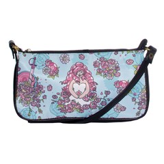 Space Roses Shoulder Clutch Bags by electrogiraffe