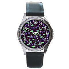 Spring Night Round Metal Watch by Valentinaart