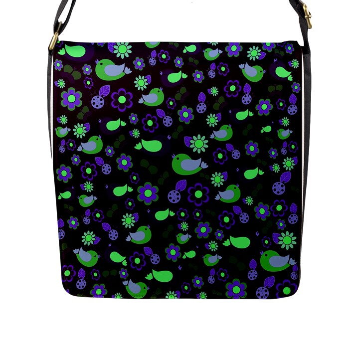 Spring night Flap Messenger Bag (L) 