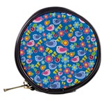 Spring pattern - blue Mini Makeup Bags Back