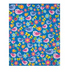 Spring Pattern - Blue Shower Curtain 60  X 72  (medium)  by Valentinaart