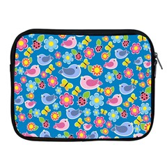 Spring Pattern - Blue Apple Ipad 2/3/4 Zipper Cases by Valentinaart