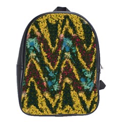 Painted Waves                                                         			school Bag (large) by LalyLauraFLM