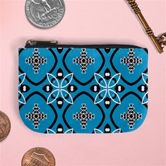 Ornamental Flowers Pattern                                                         	mini Coin Purse by LalyLauraFLM