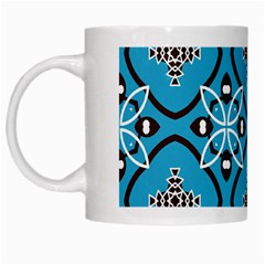 Ornamental Flowers Pattern                                                         White Mug by LalyLauraFLM