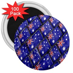 Australian Flag Urban Grunge Pattern 3  Magnets (100 Pack) by dflcprints