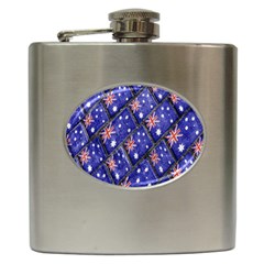 Australian Flag Urban Grunge Pattern Hip Flask (6 Oz) by dflcprints