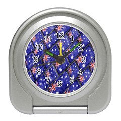 Australian Flag Urban Grunge Pattern Travel Alarm Clocks by dflcprints