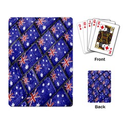 Australian Flag Urban Grunge Pattern Playing Card by dflcprints