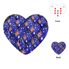 Australian Flag Urban Grunge Pattern Playing Cards (heart)  by dflcprints