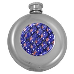 Australian Flag Urban Grunge Pattern Round Hip Flask (5 Oz) by dflcprints