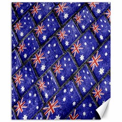 Australian Flag Urban Grunge Pattern Canvas 8  X 10  by dflcprints