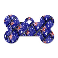 Australian Flag Urban Grunge Pattern Dog Tag Bone (one Side) by dflcprints