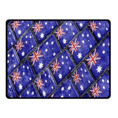 Australian Flag Urban Grunge Pattern Fleece Blanket (small) by dflcprints