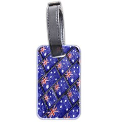 Australian Flag Urban Grunge Pattern Luggage Tags (two Sides) by dflcprints